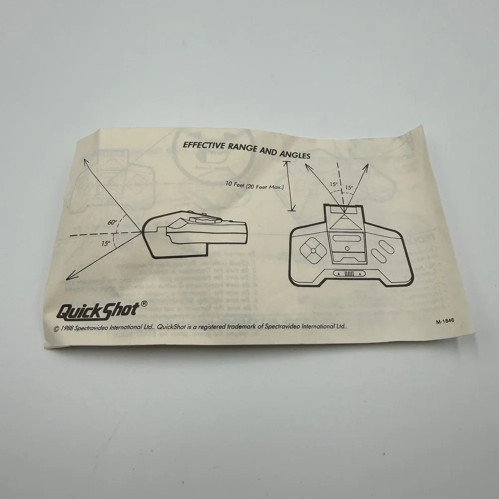 QuickShot NES Controller Wizmaster Wireless Nintendo Infrared Receiver CIB